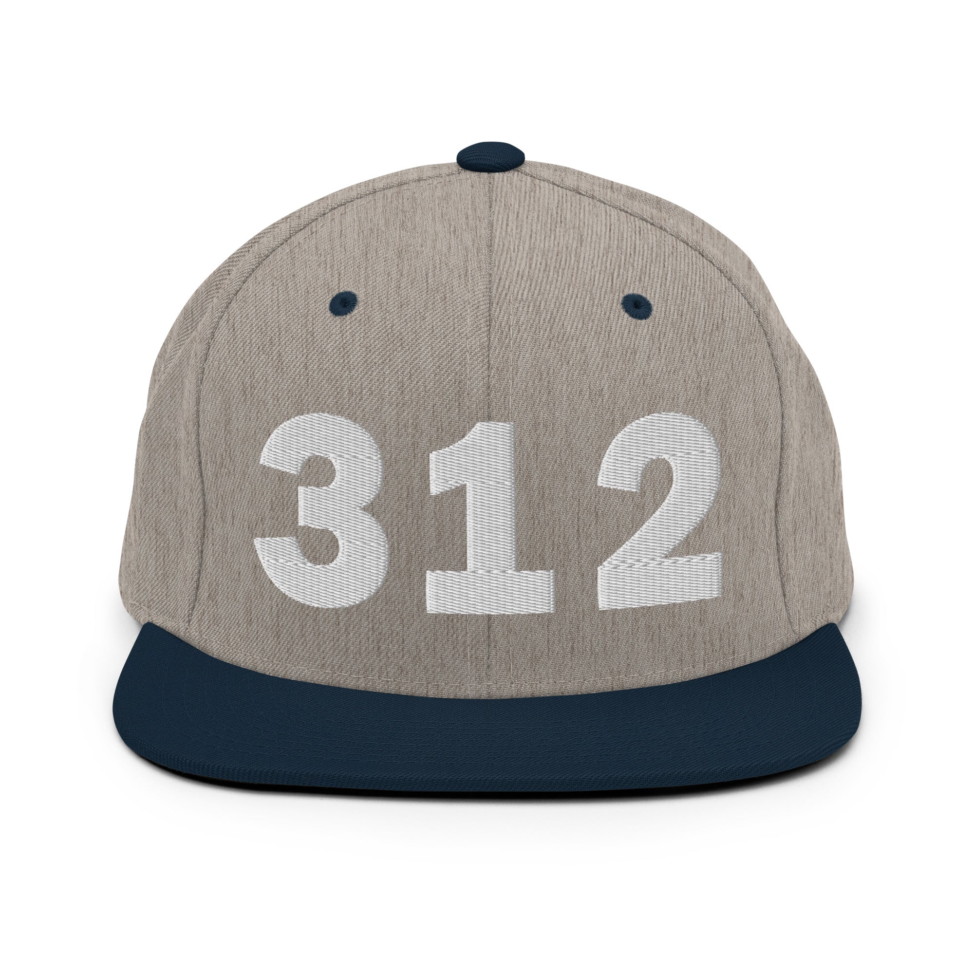 312 Area Code Snapback Hat
