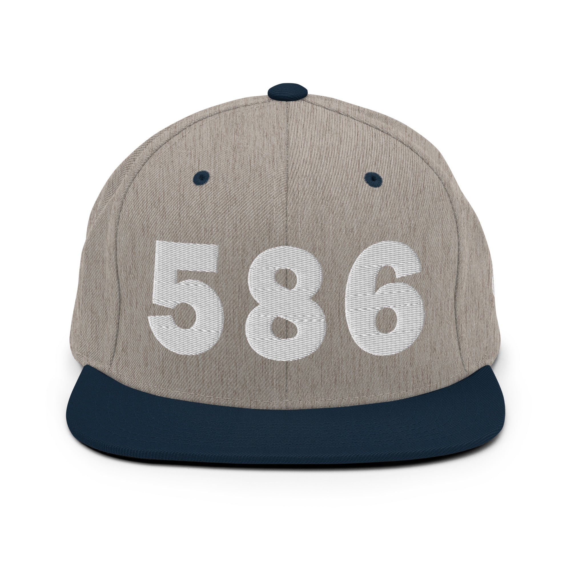 586 Area Code Snapback Hat