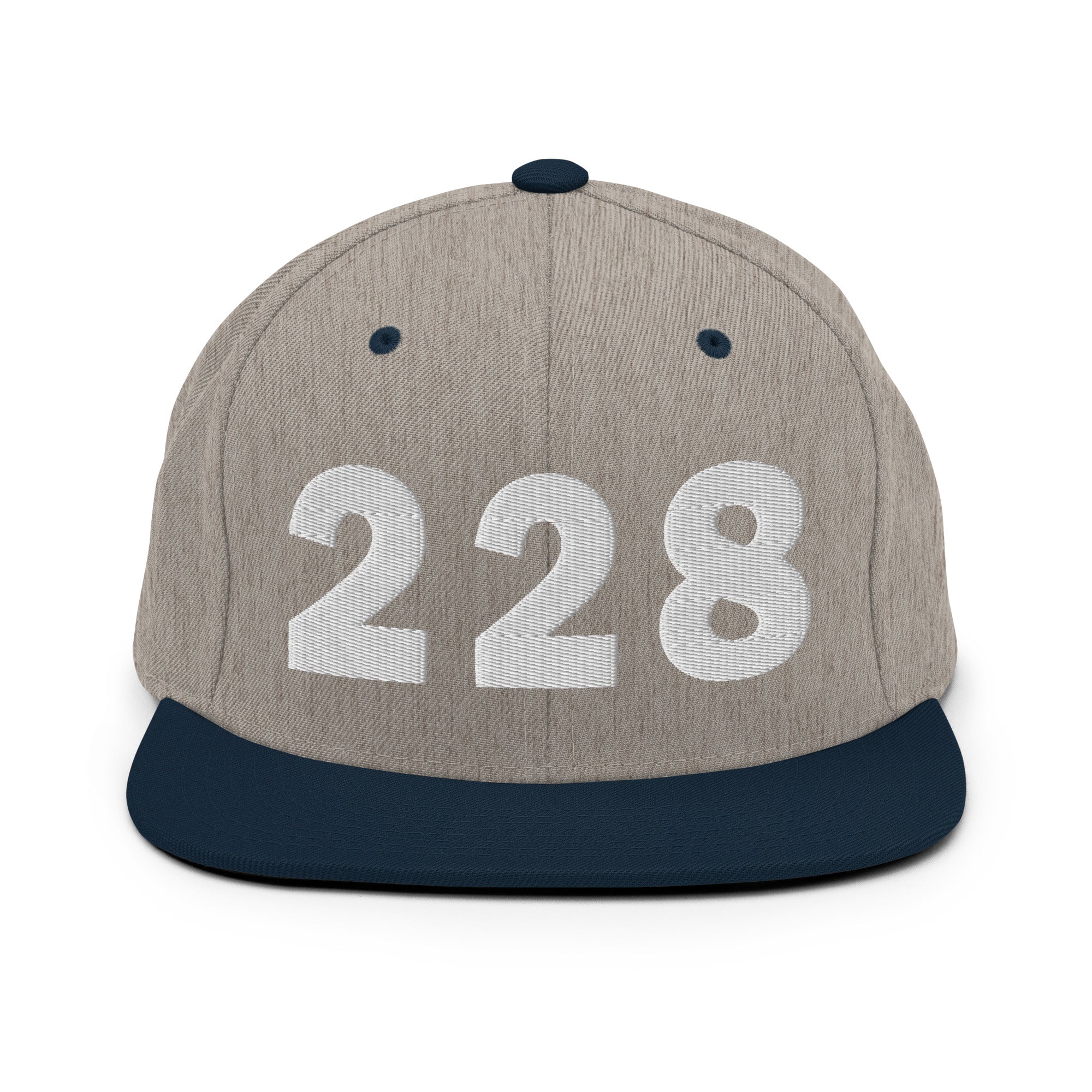 228 Area Code Snapback Hat
