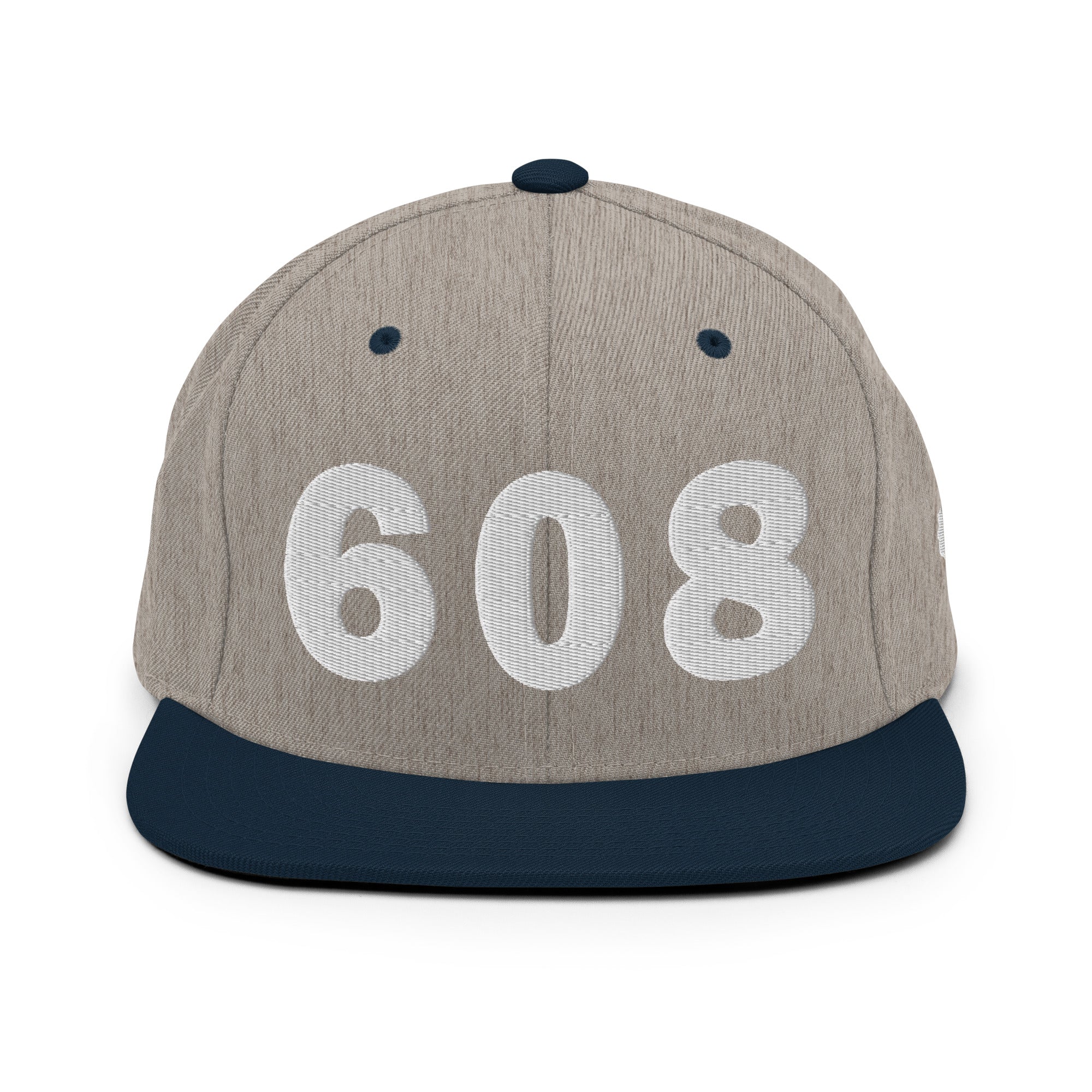 608 Area Code Snapback Hat