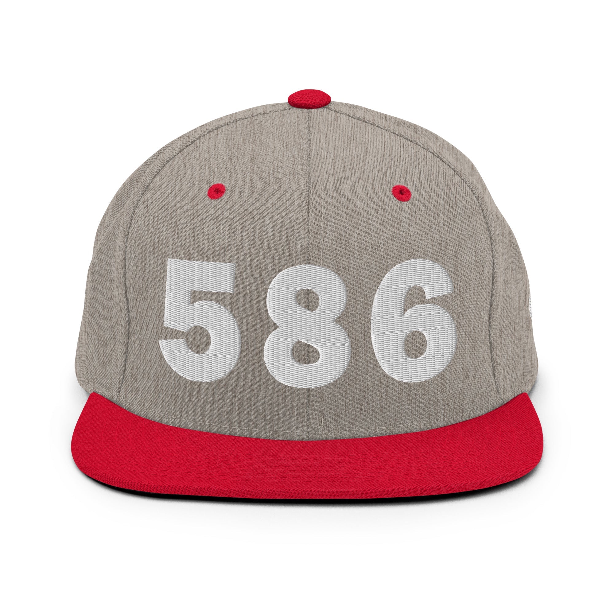 586 Area Code Snapback Hat