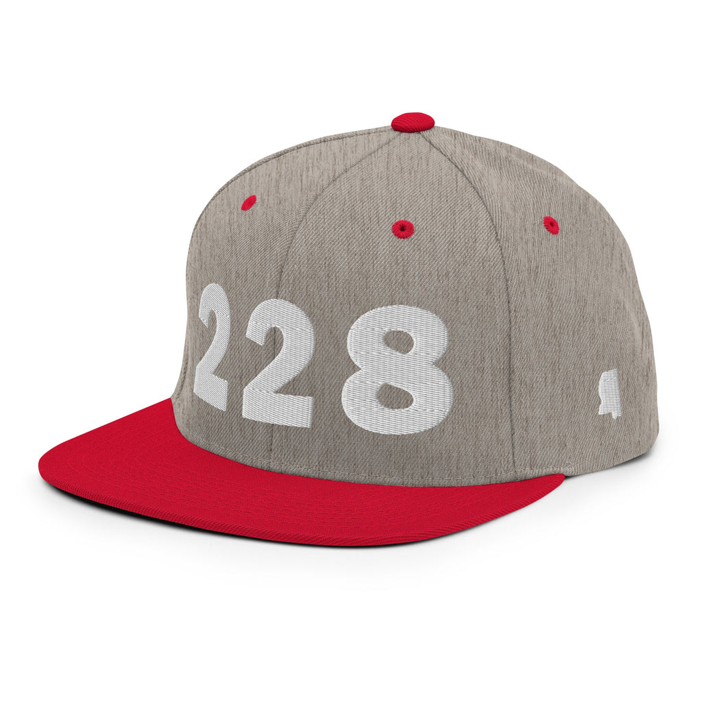 228 Area Code Snapback Hat