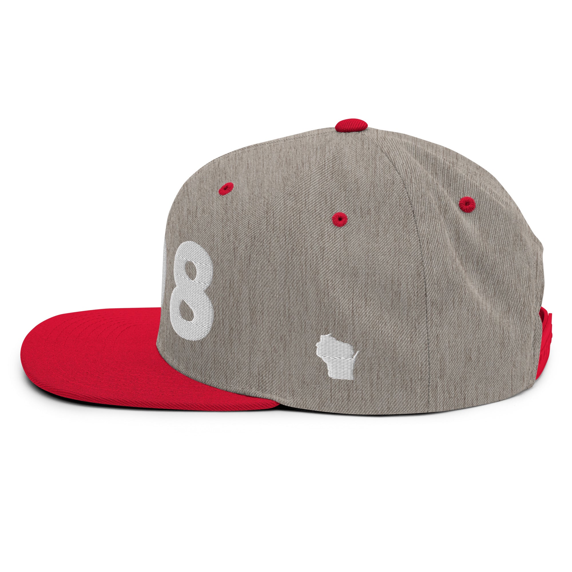 608 Area Code Snapback Hat