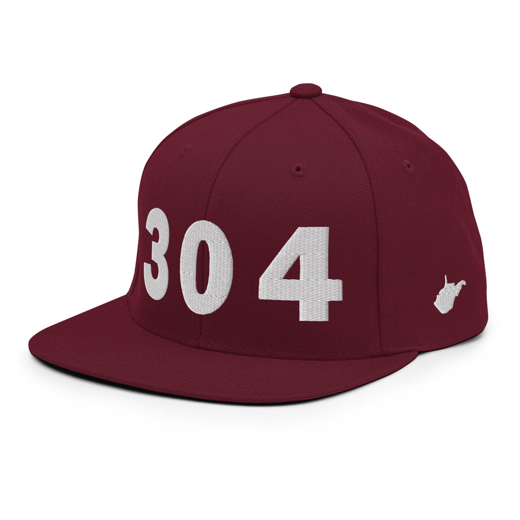 304 Area Code Snapback Hat