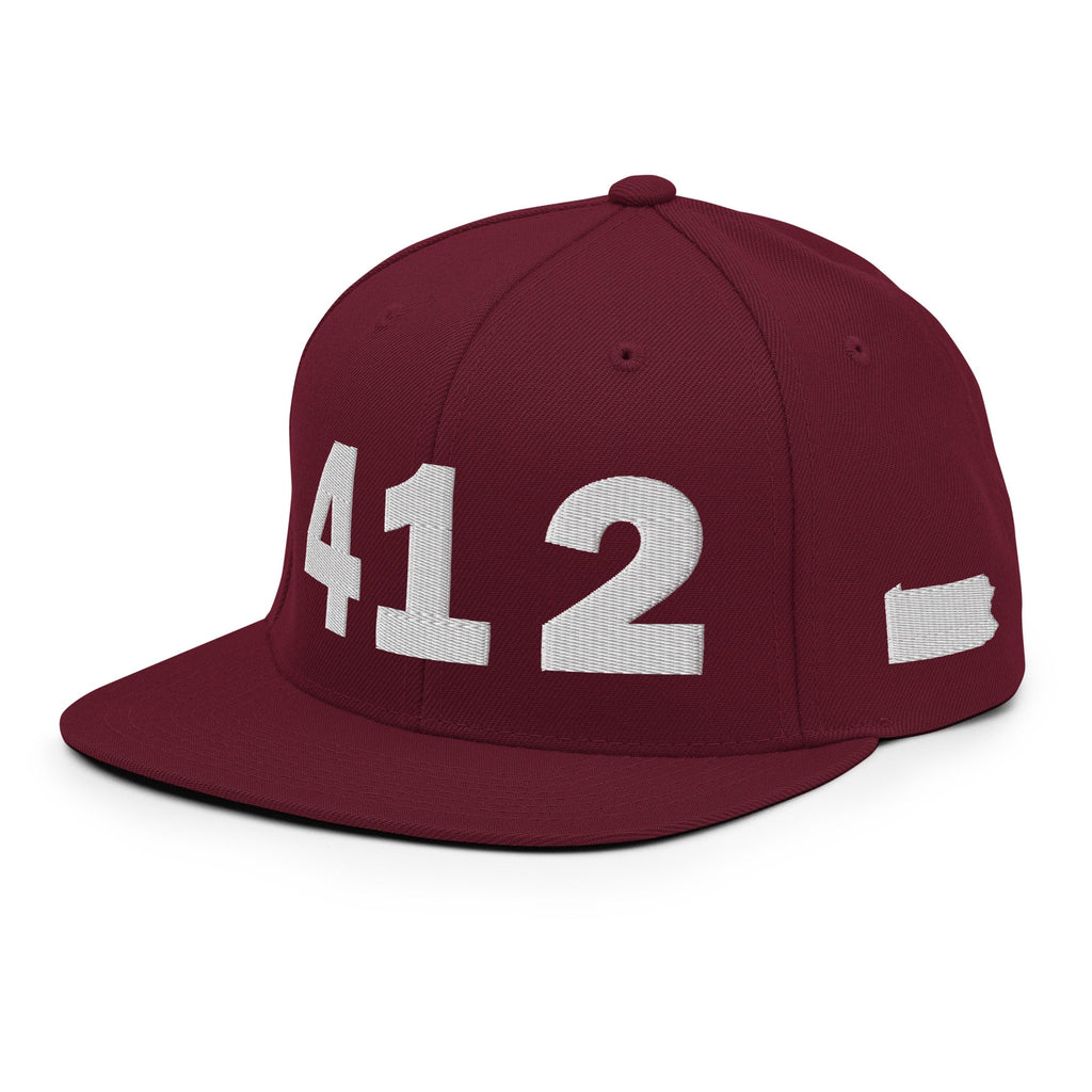 412 Area Code Snapback Hat