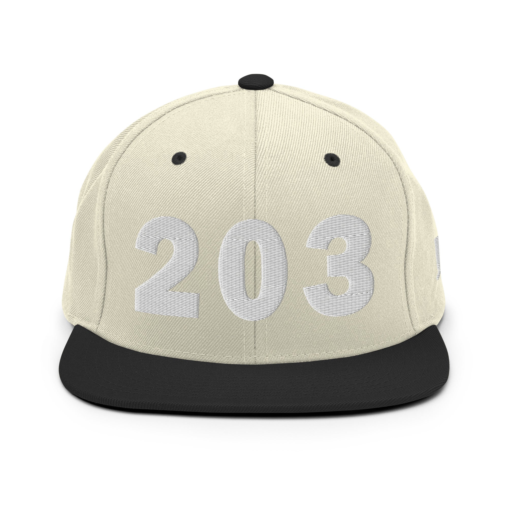 203 Area Code Snapback Hat