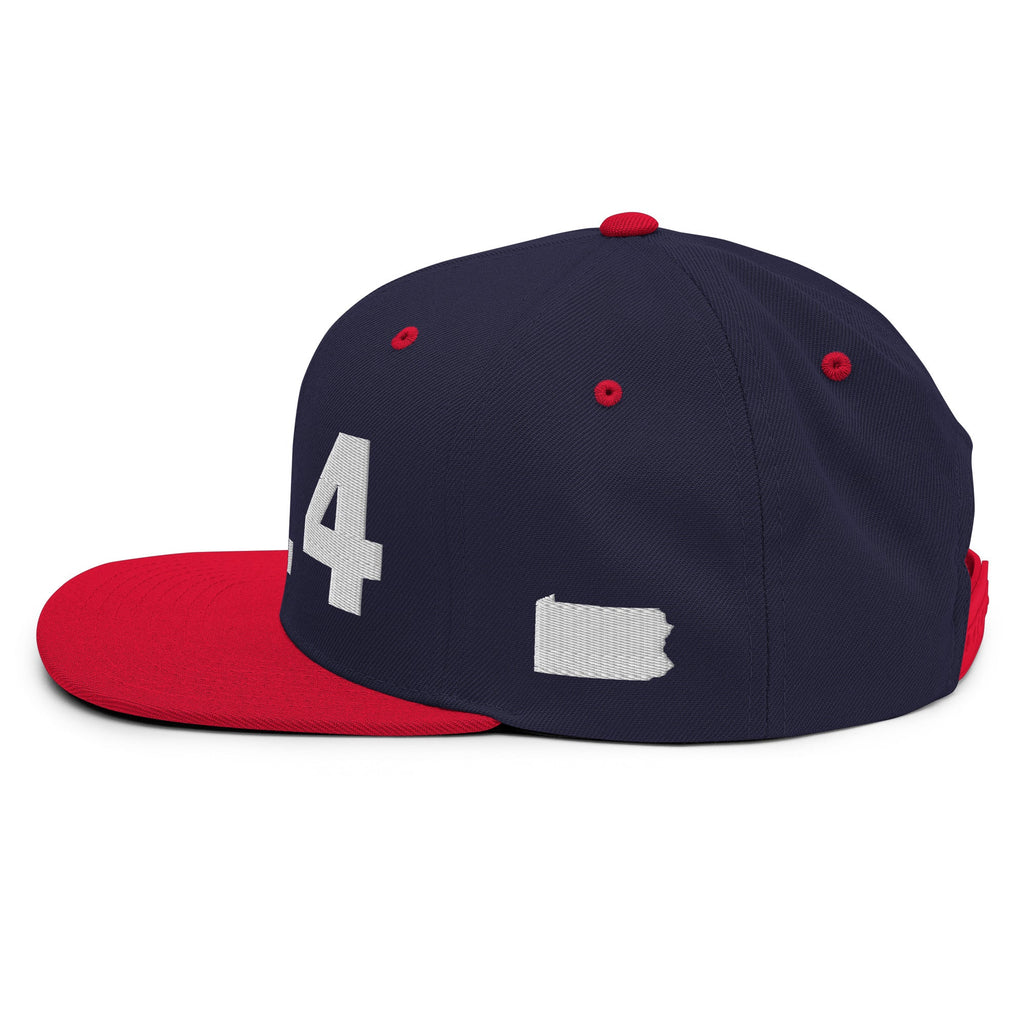 814 Area Code Snapback Hat