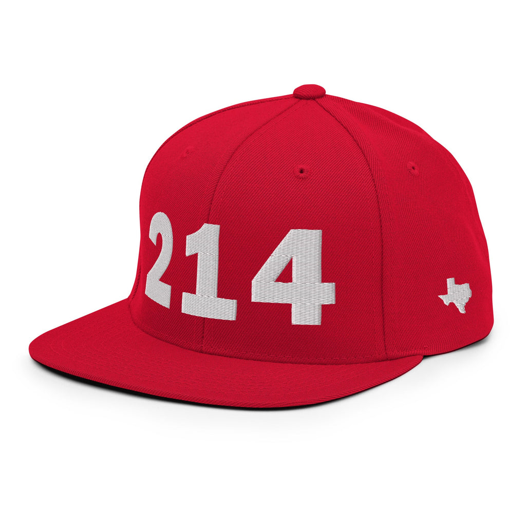 214 Area Code Snapback Hat