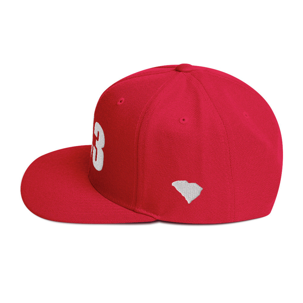 843 Area Code Snapback Hat