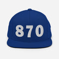 870 Area Code Snapback Hat