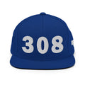308 Area Code Snapback Hat