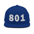 801 Area Code Snapback Hat