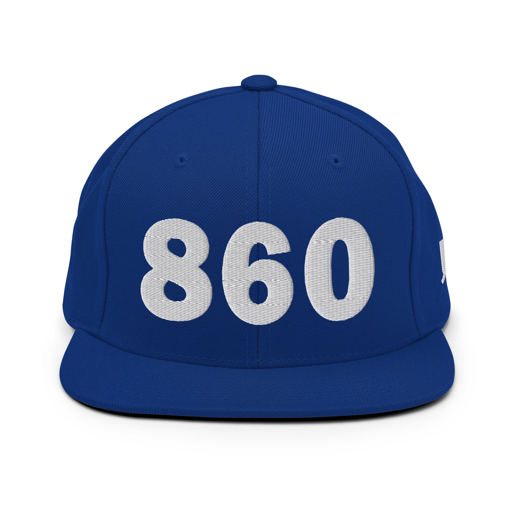 860 Area Code Snapback Hat