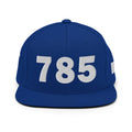 785 Area Code Snapback Hat