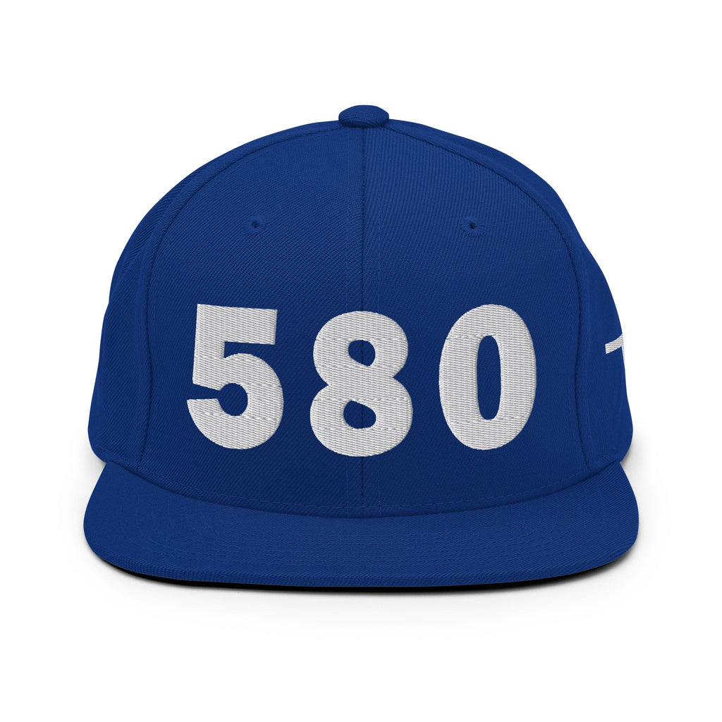 580 Area Code Snapback Hat