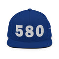 580 Area Code Snapback Hat