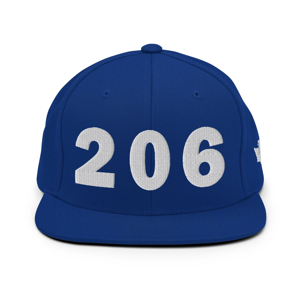 206 Area Code Snapback Hat