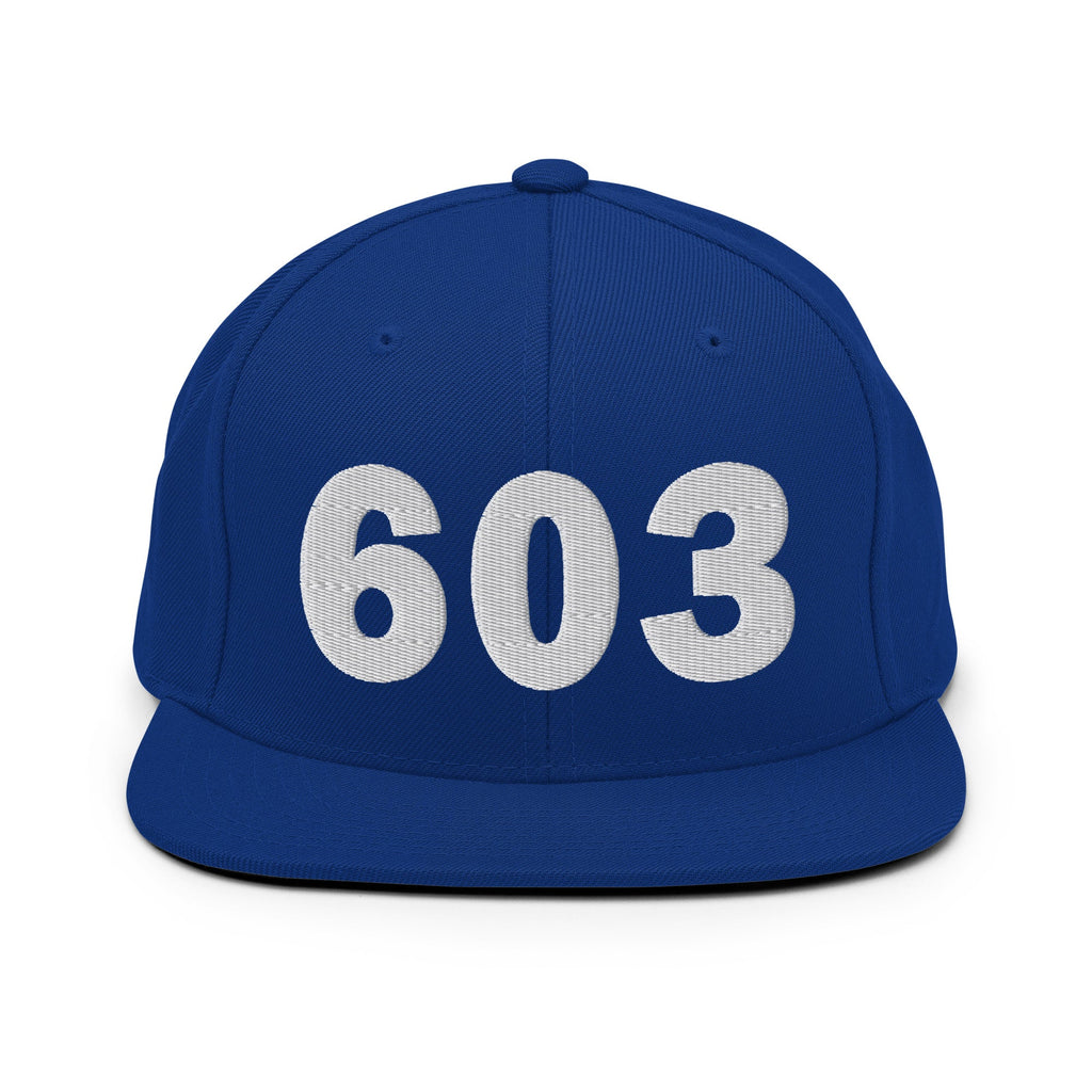 603 Area Code Snapback Hat