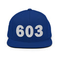 603 Area Code Snapback Hat