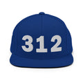 312 Area Code Snapback Hat