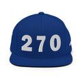 270 Area Code Snapback Hat