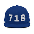 718 Area Code Snapback Hat