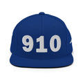 910 Area Code Snapback Hat