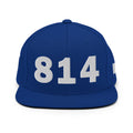 814 Area Code Snapback Hat