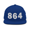 864 Area Code Snapback Hat
