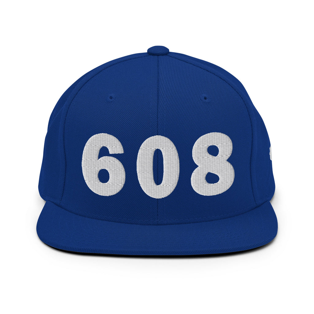 608 Area Code Snapback Hat