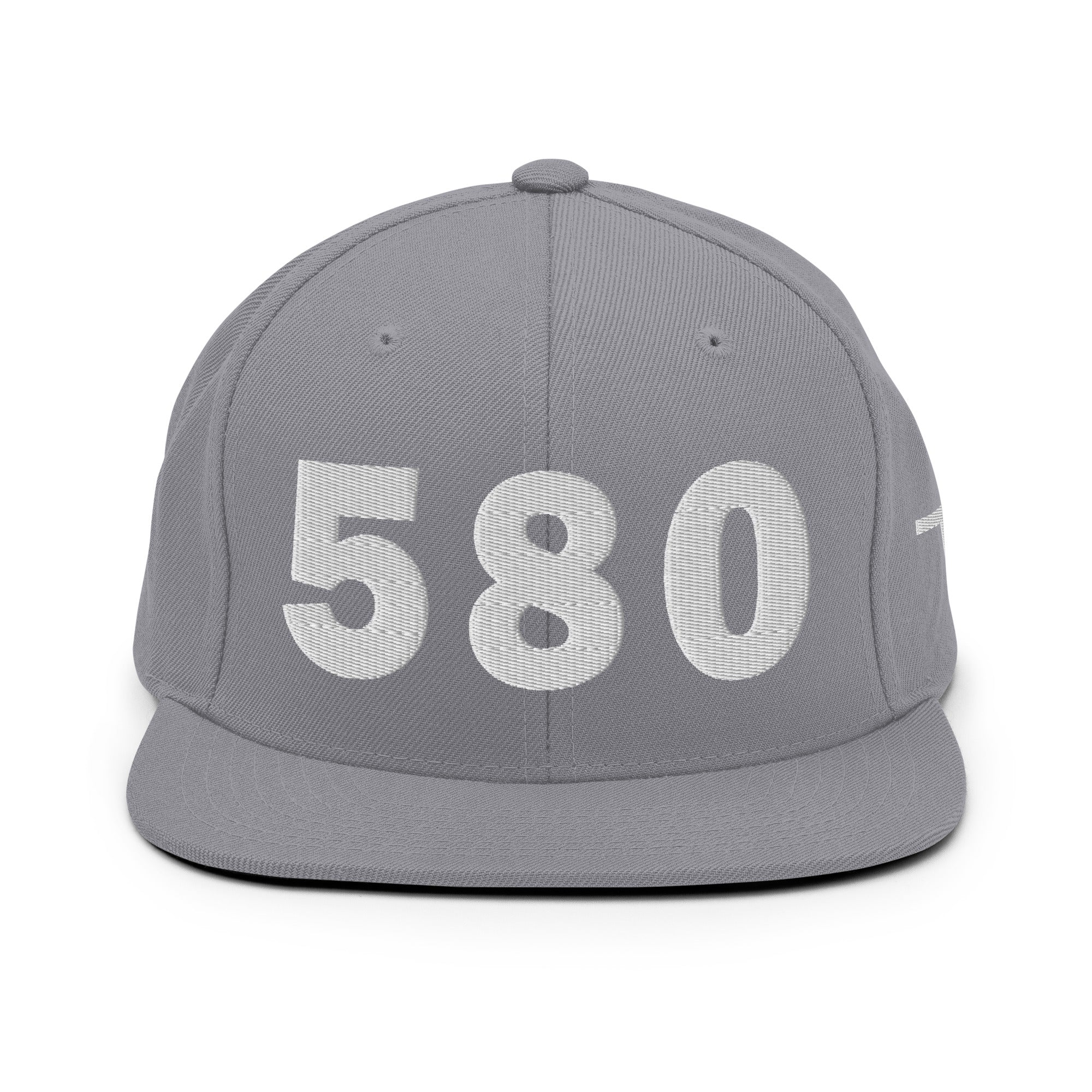 580 Area Code Snapback Hat