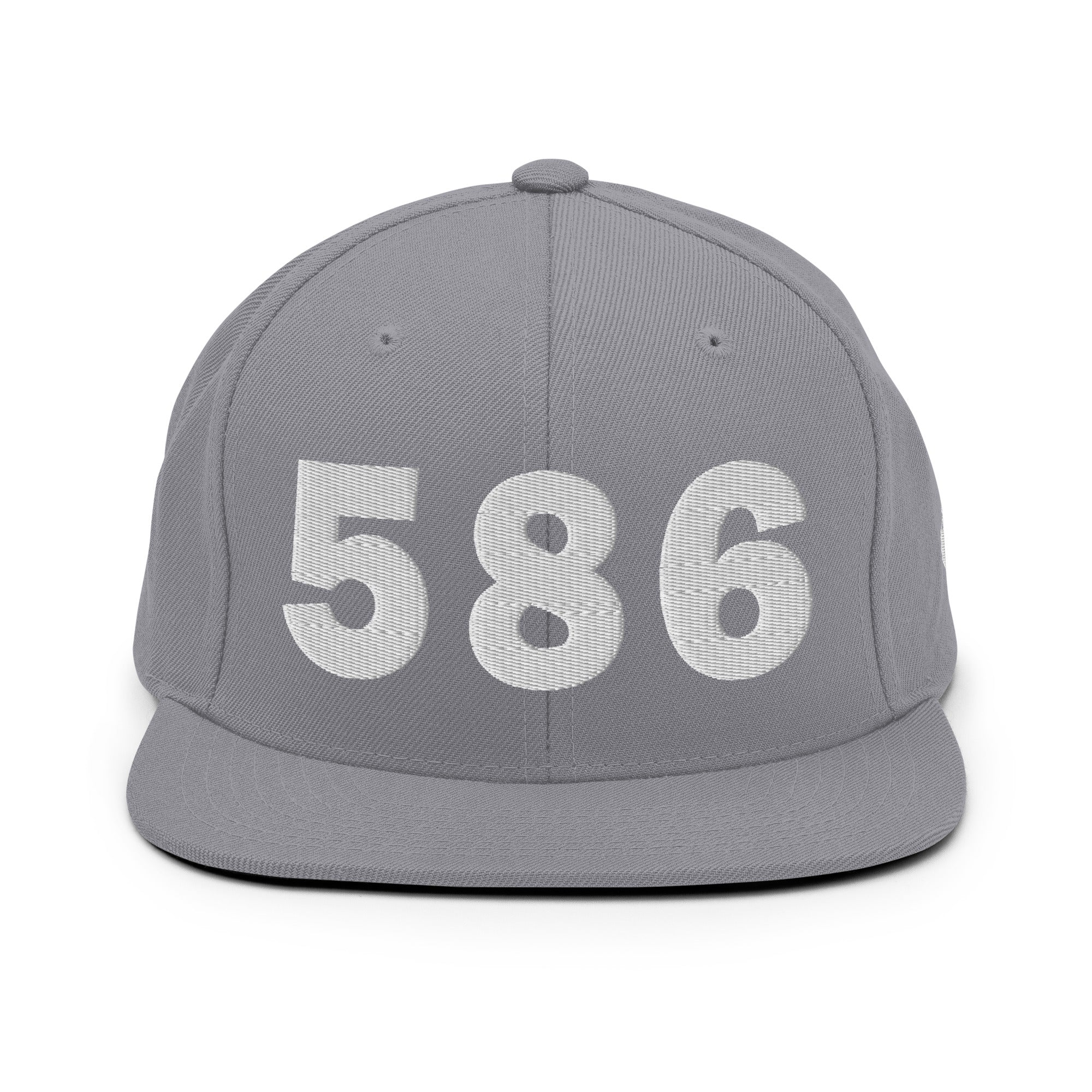 586 Area Code Snapback Hat
