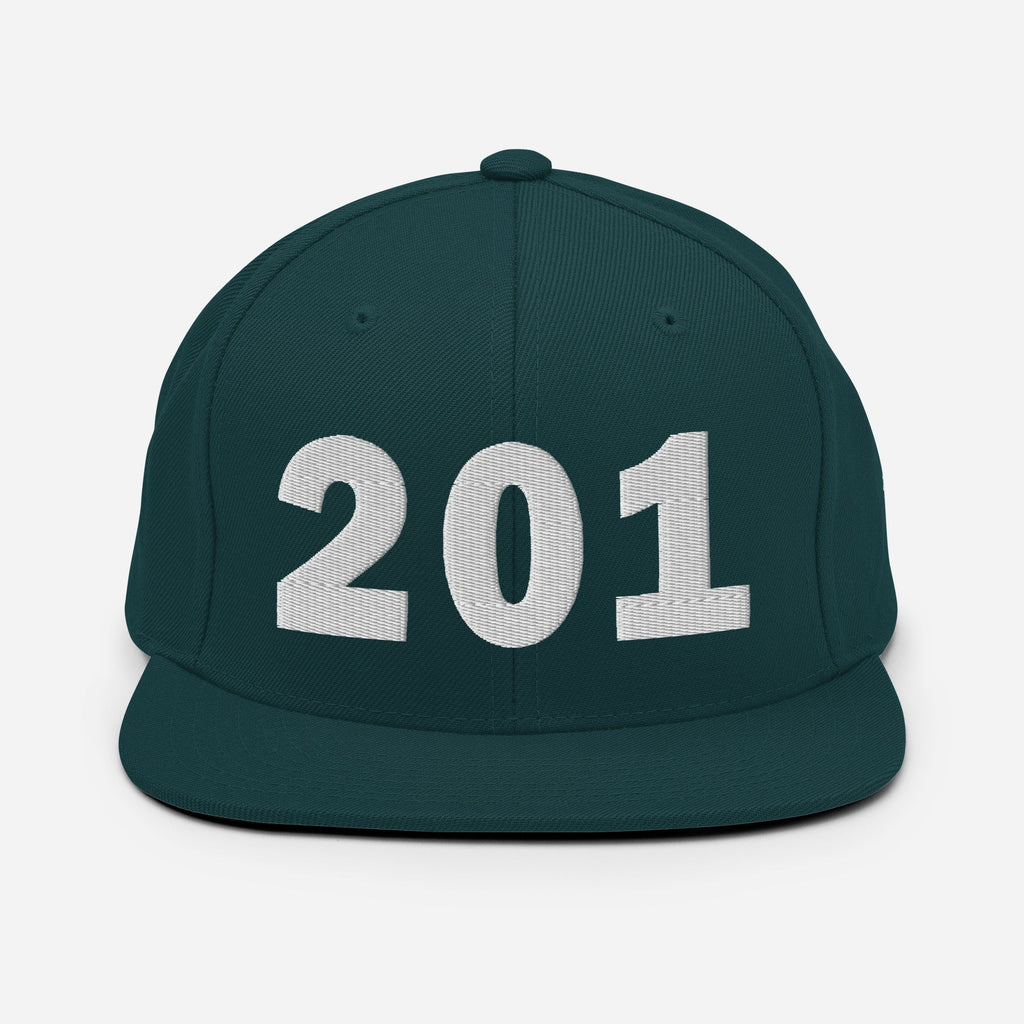 201 Area Code Snapback Hat