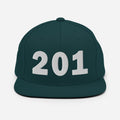 201 Area Code Snapback Hat