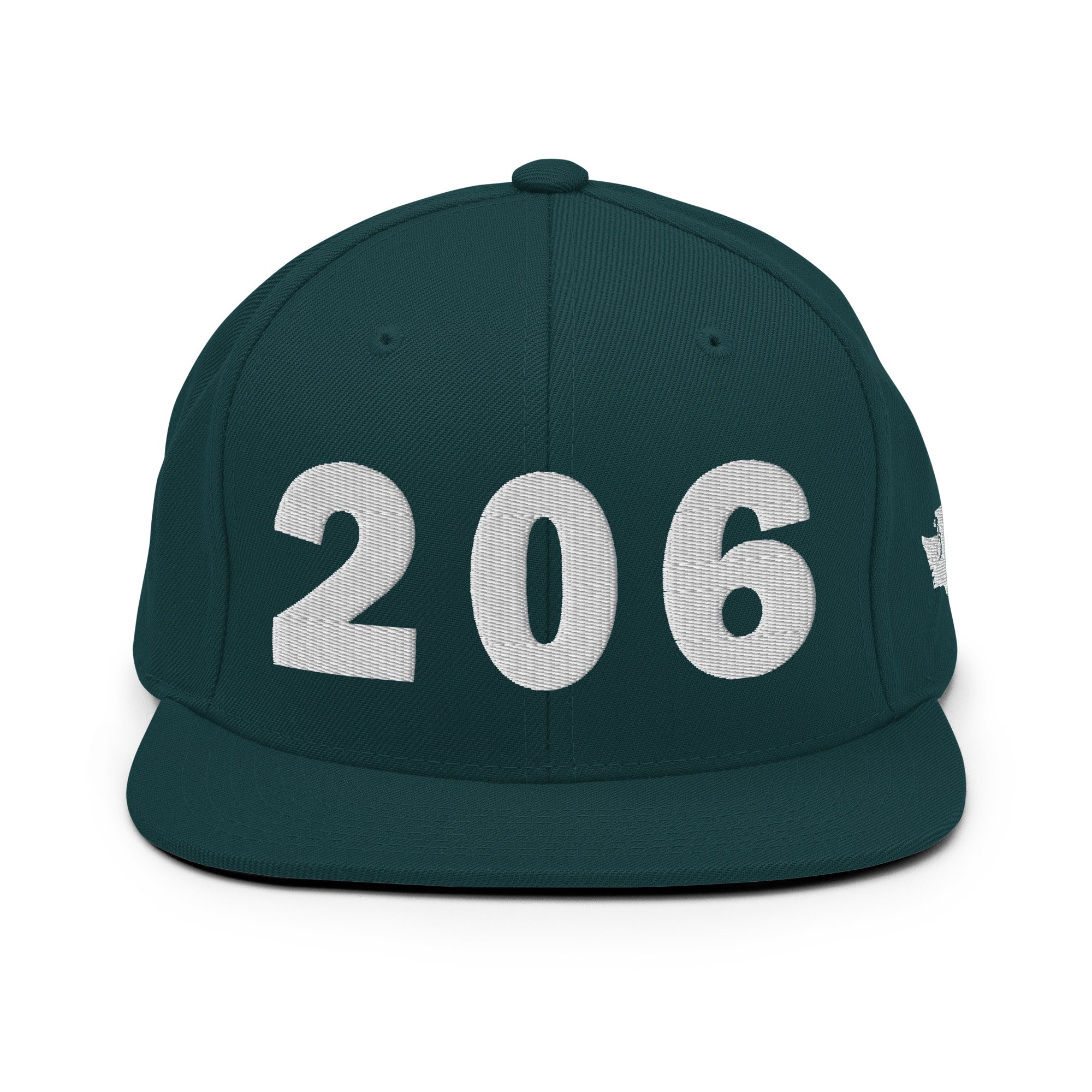 206 Area Code Snapback Hat