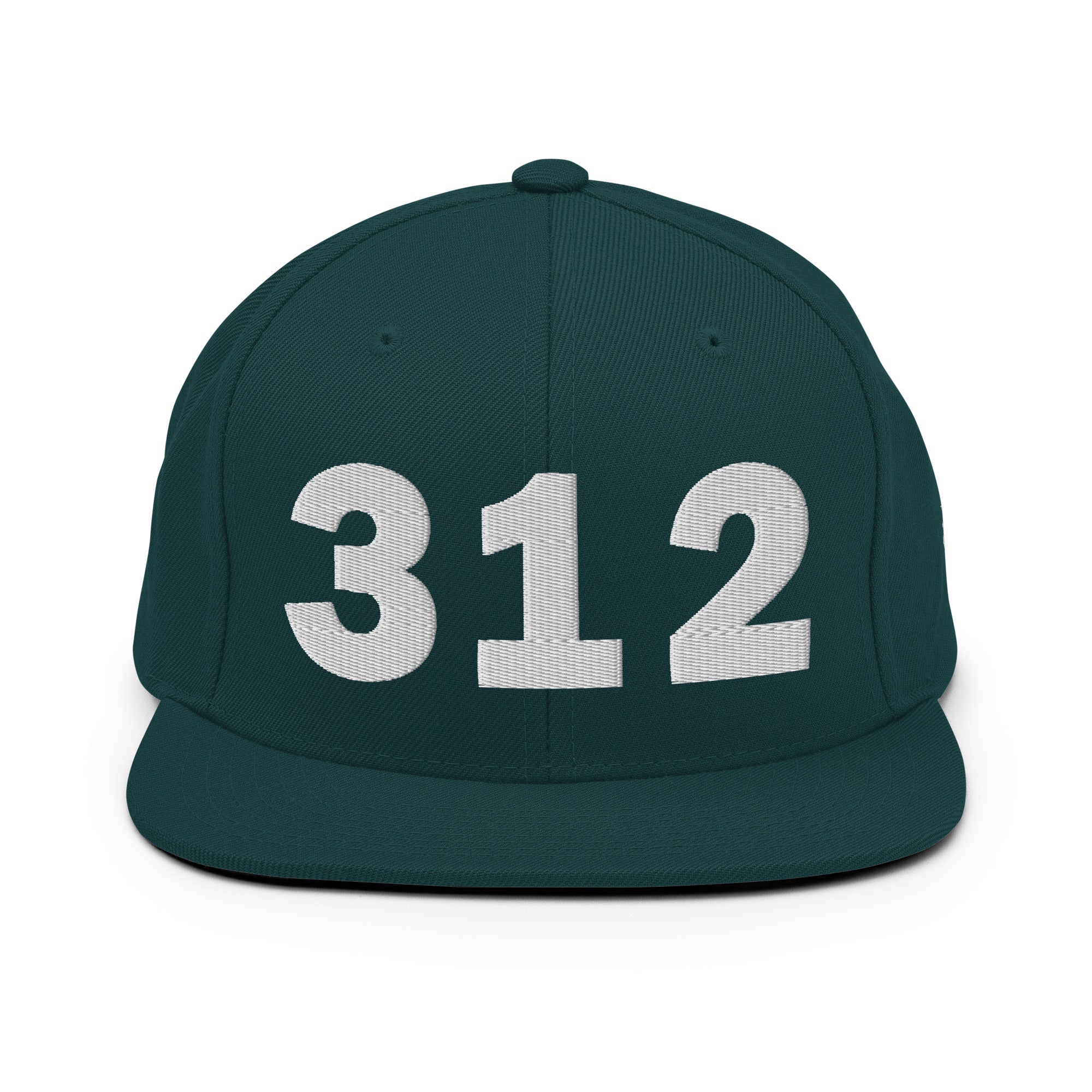 312 Area Code Snapback Hat