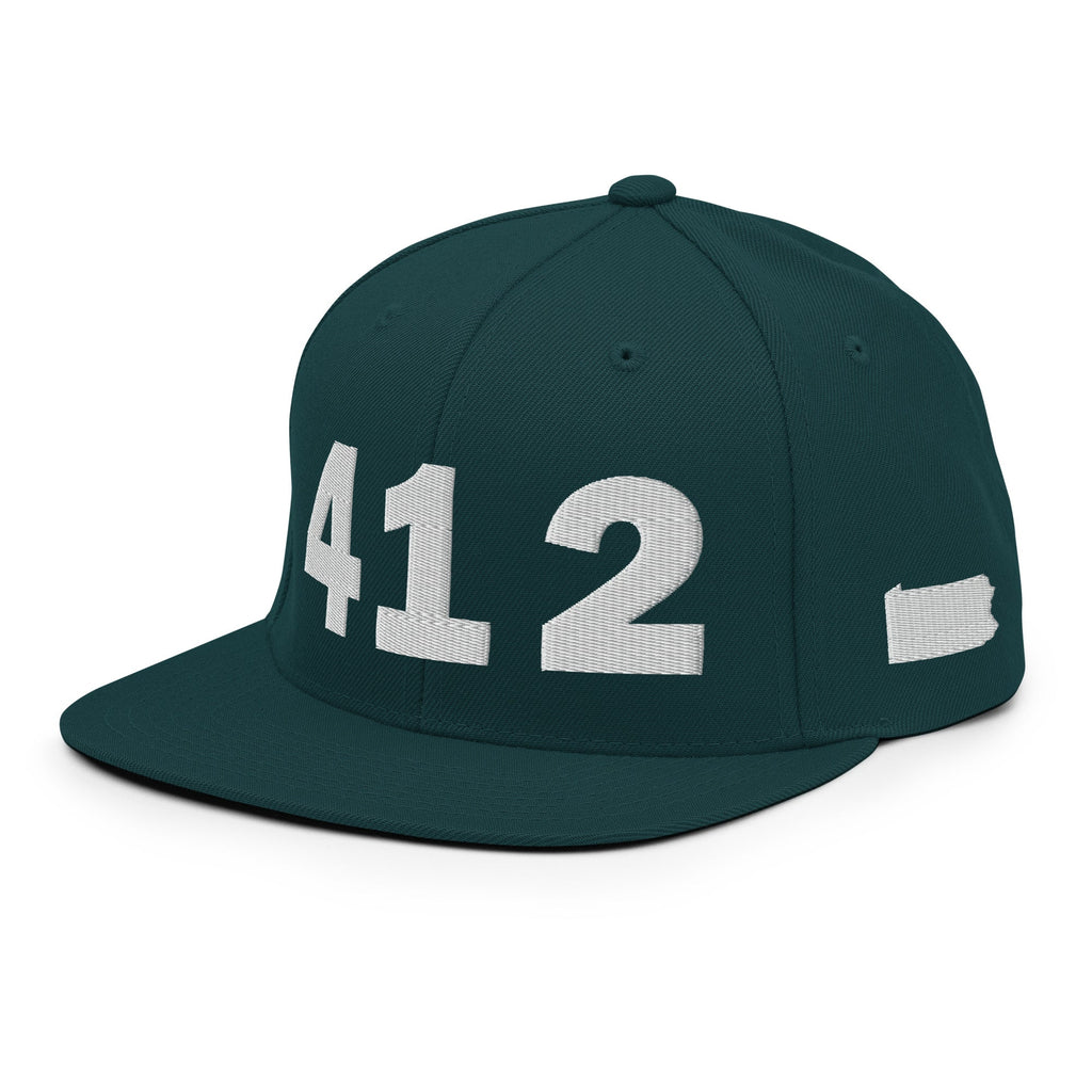 412 Area Code Snapback Hat