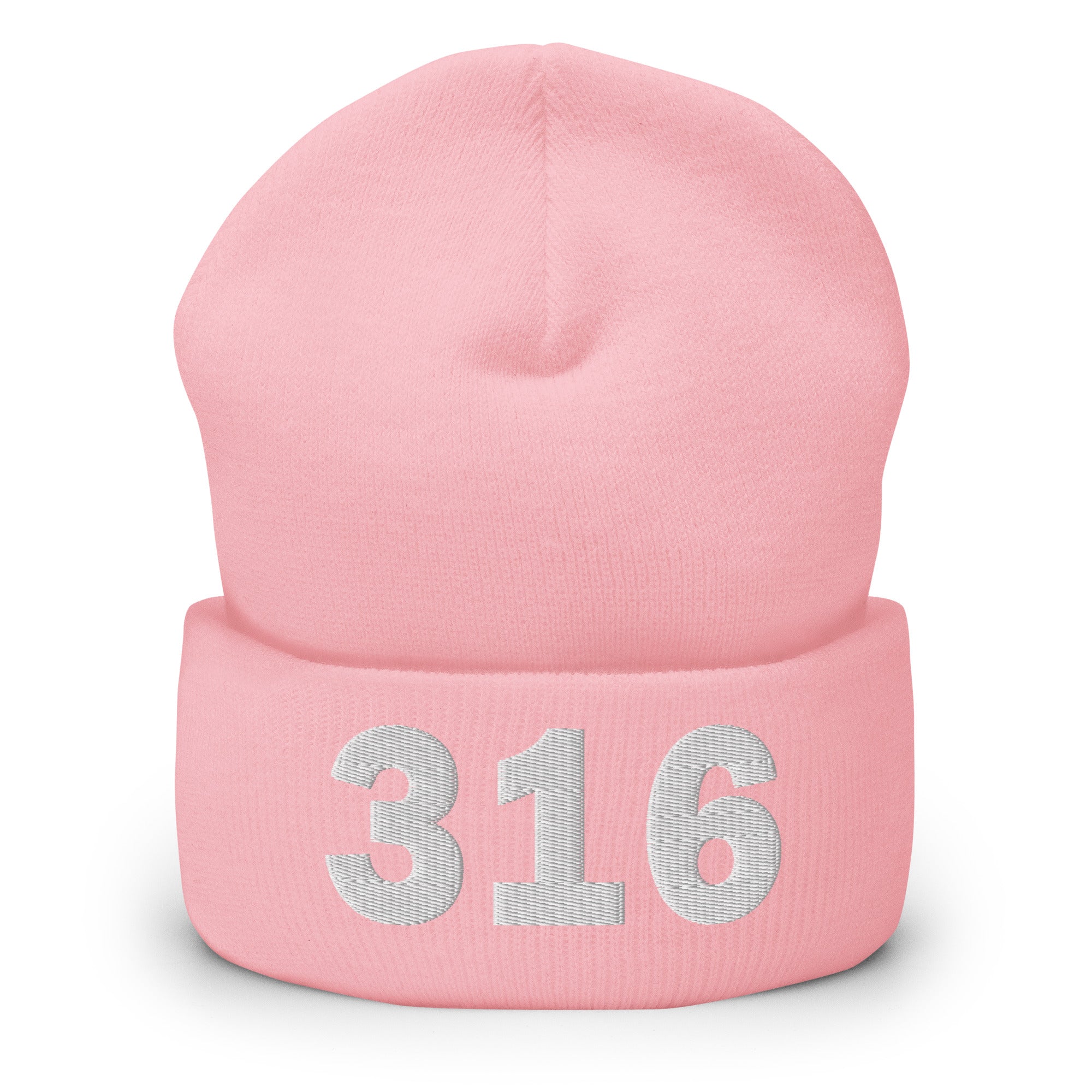 316 Area Code Cuffed Beanie