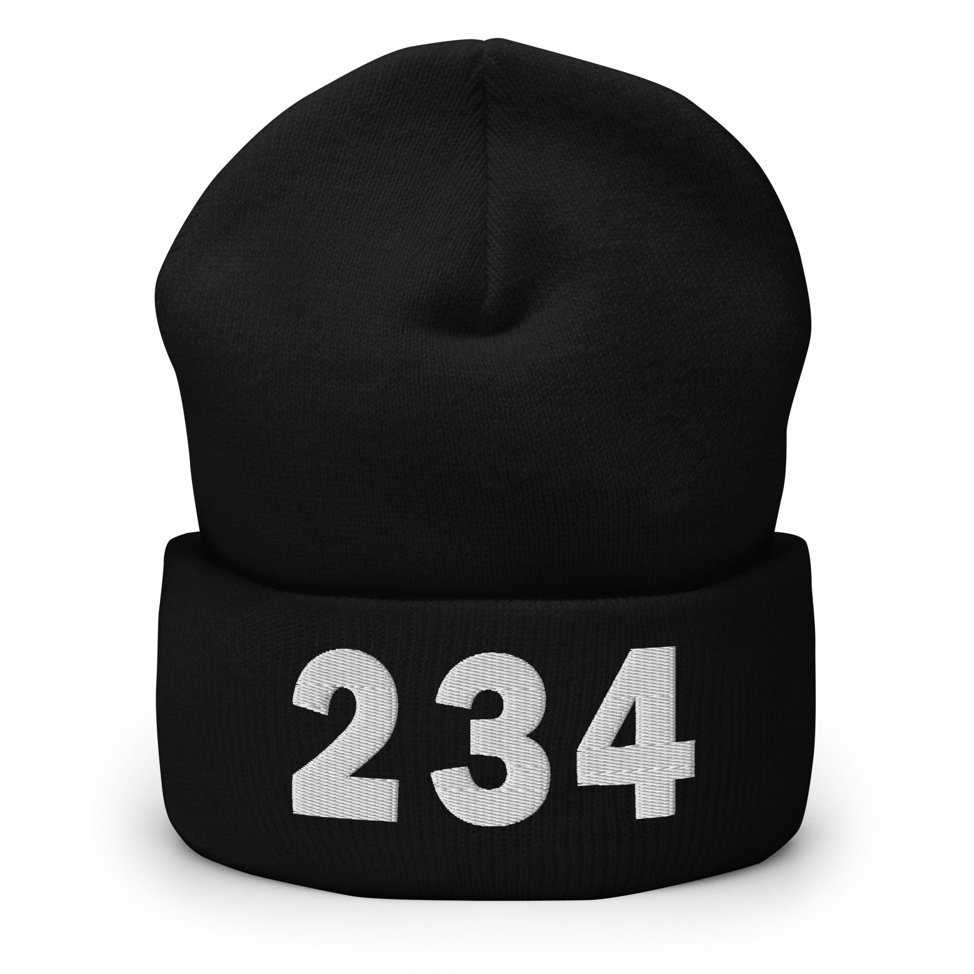 234 Area Code Cuffed Beanie