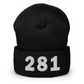 281 Area Code Cuffed Beanie