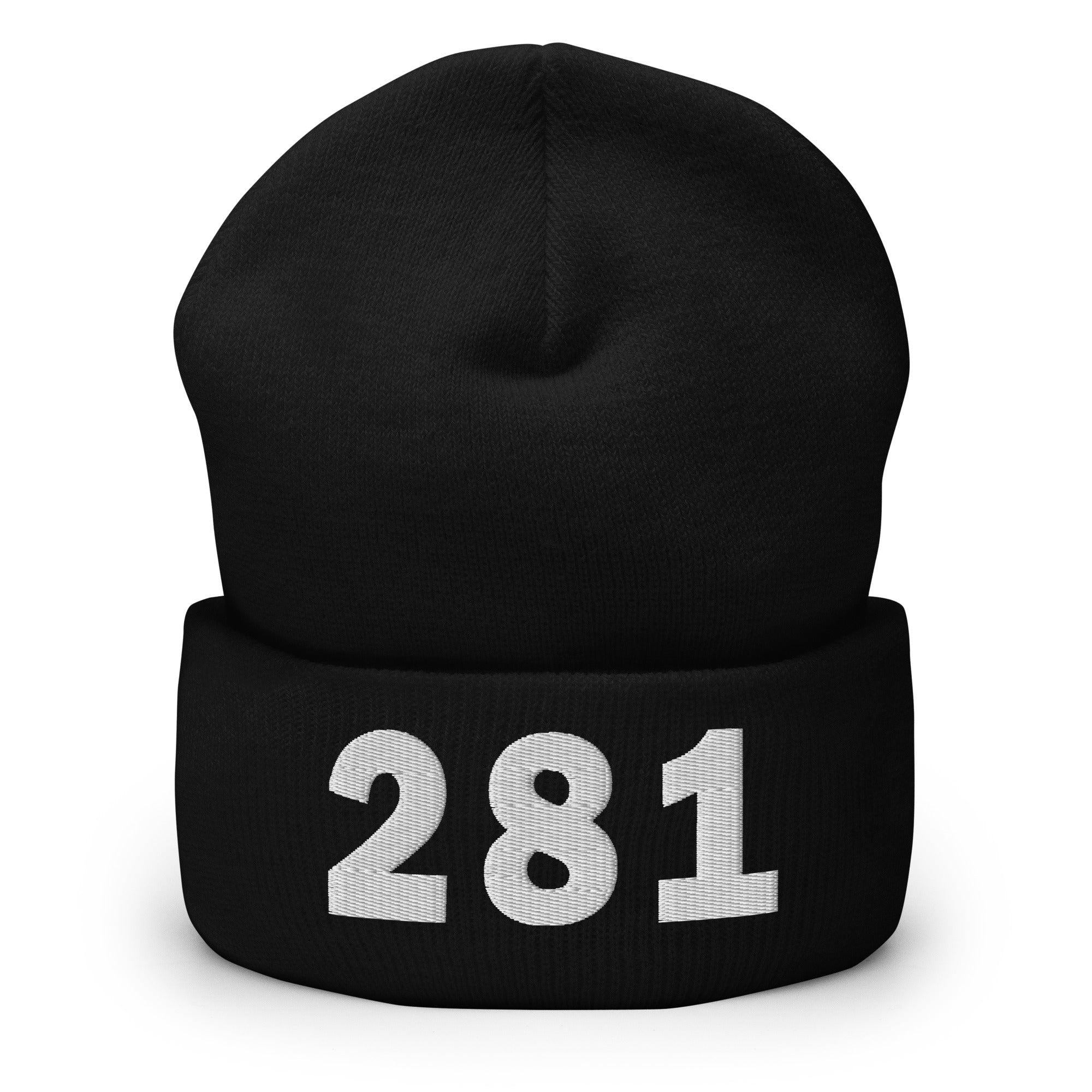 281 Area Code Cuffed Beanie