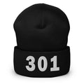 301 Area Code Cuffed Beanie