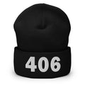406 Area Code Cuffed Beanie