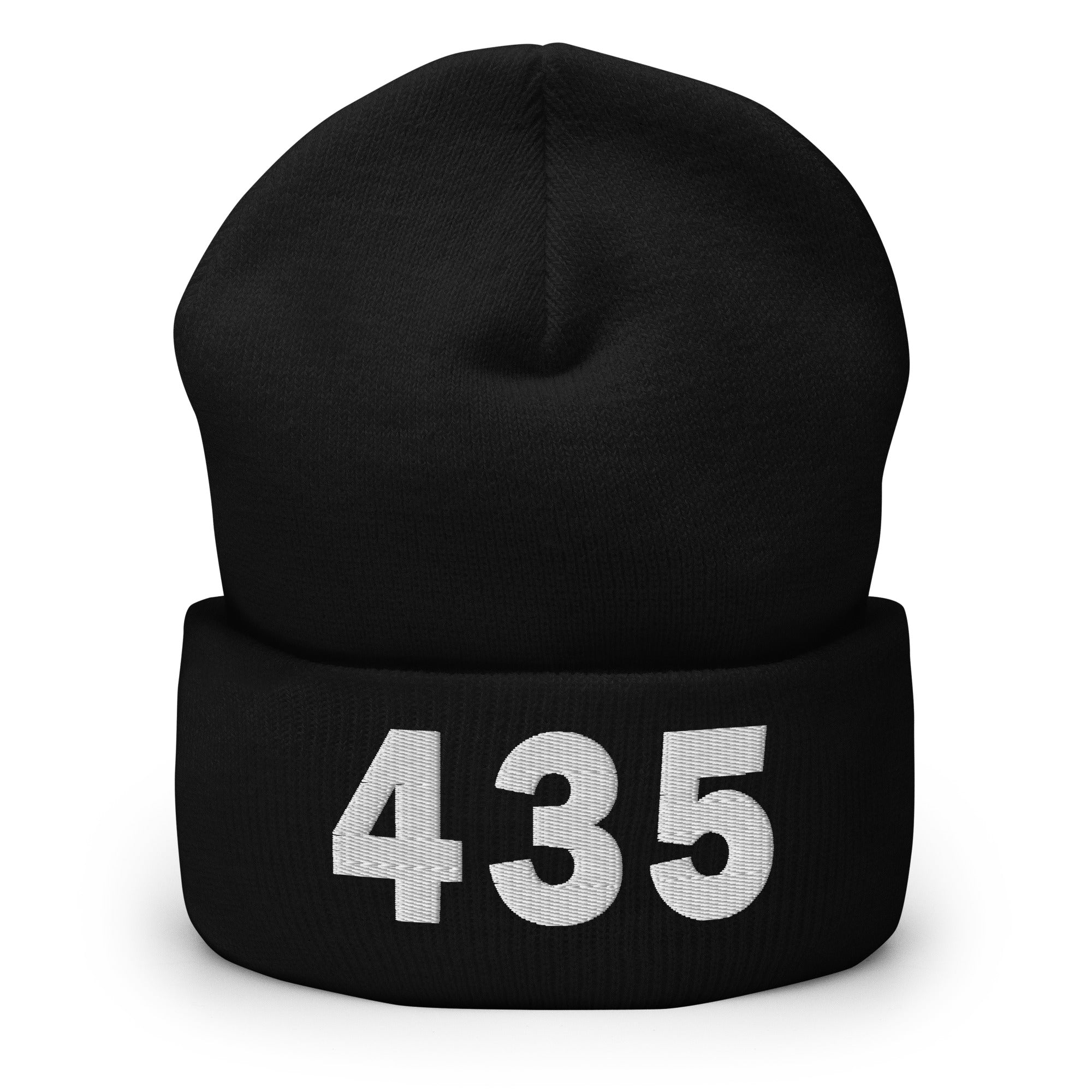 435 Area Code Cuffed Beanie
