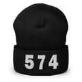 574 Area Code Cuffed Beanie