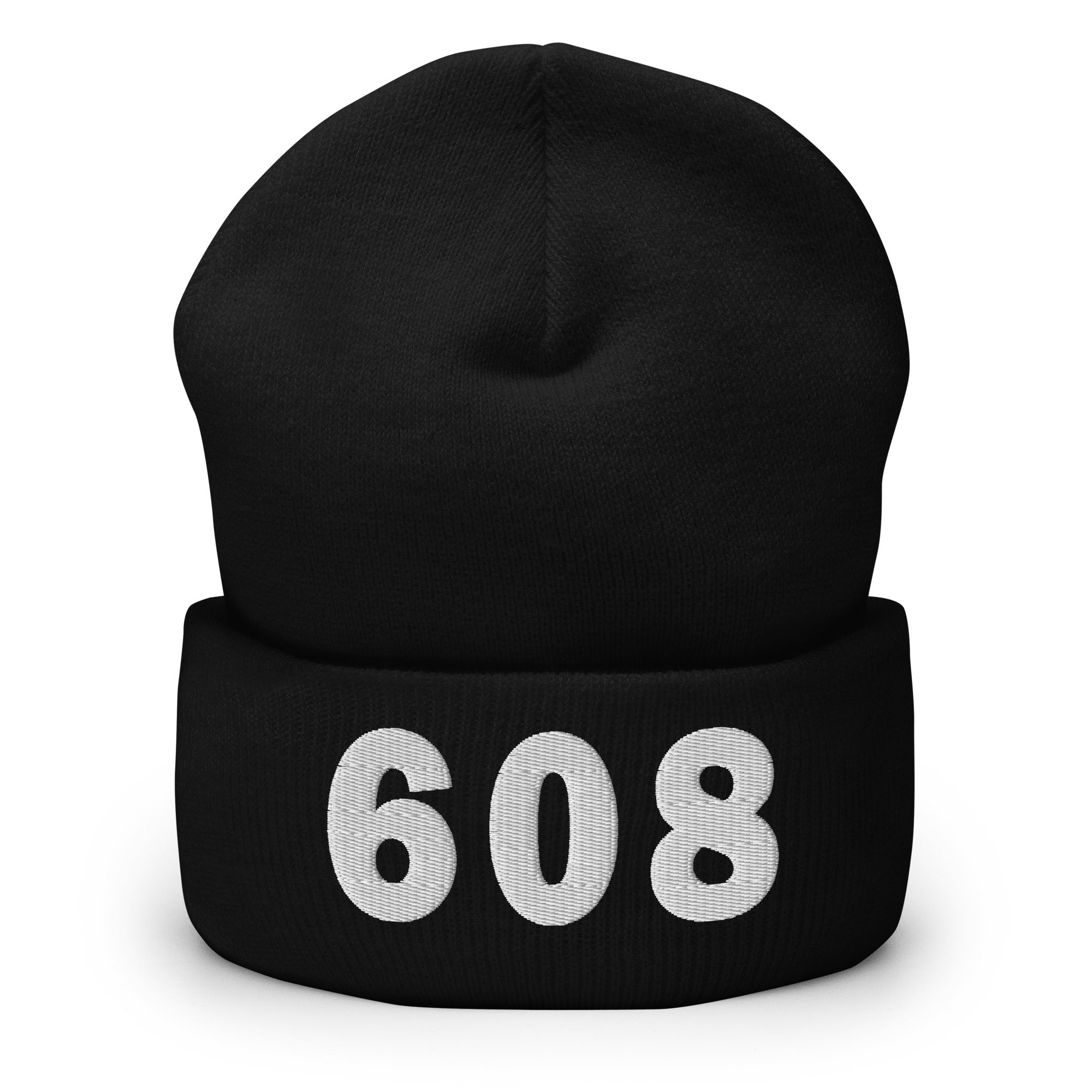 608 Area Code Cuffed Beanie