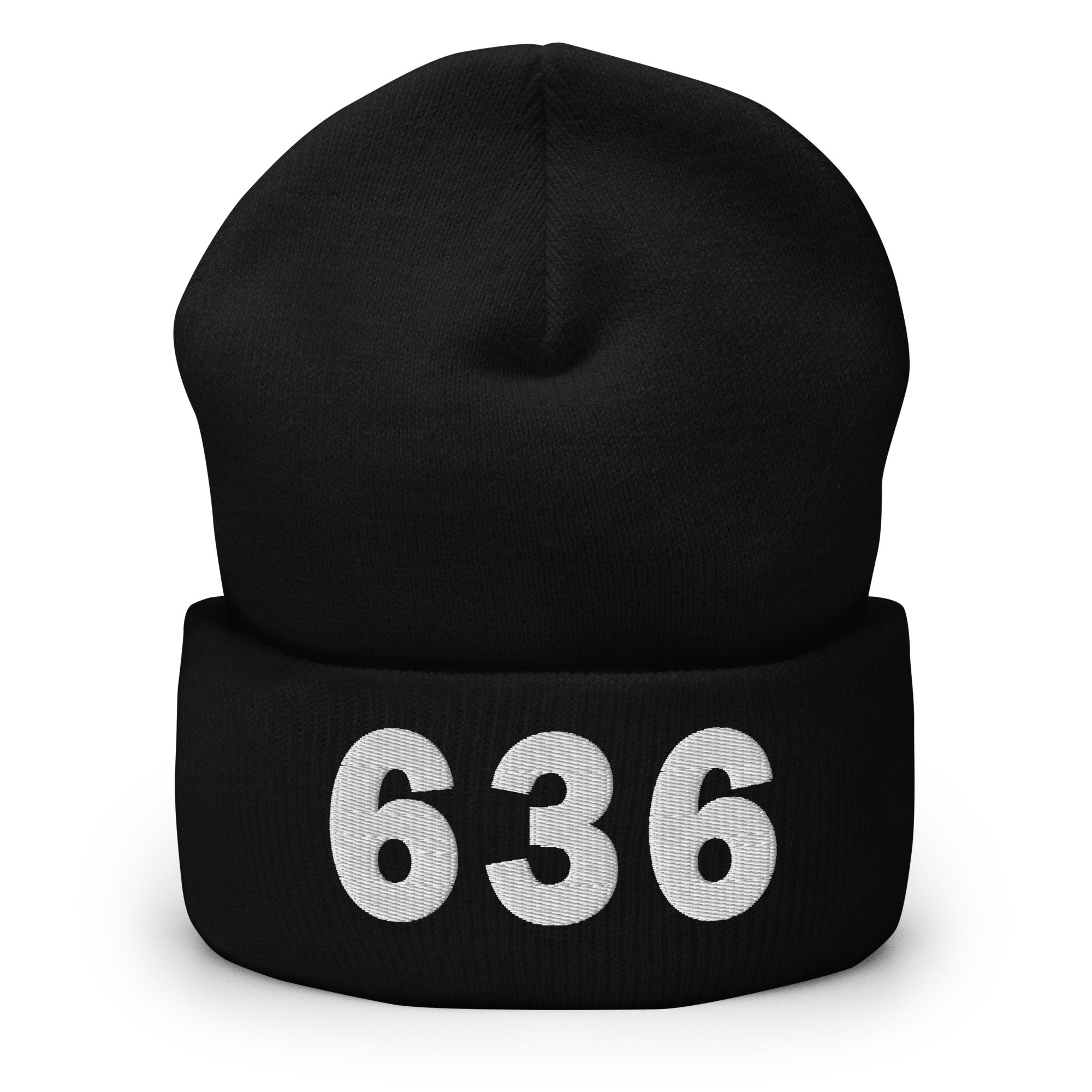636 Area Code Cuffed Beanie