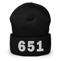 651 Area Code Cuffed Beanie