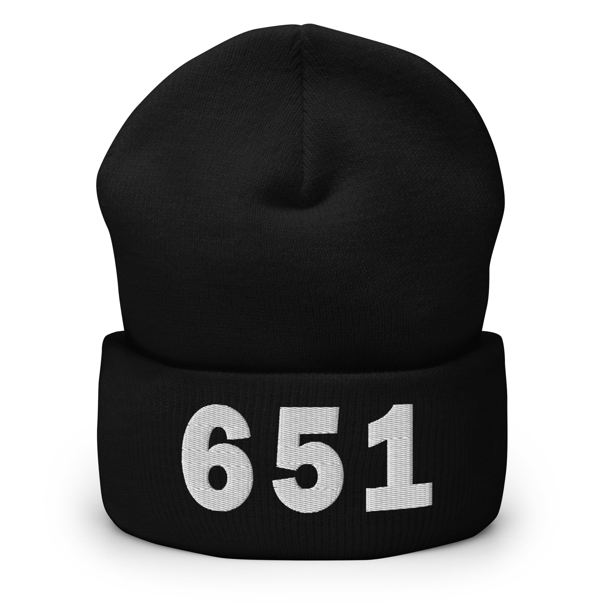 651 Area Code Cuffed Beanie