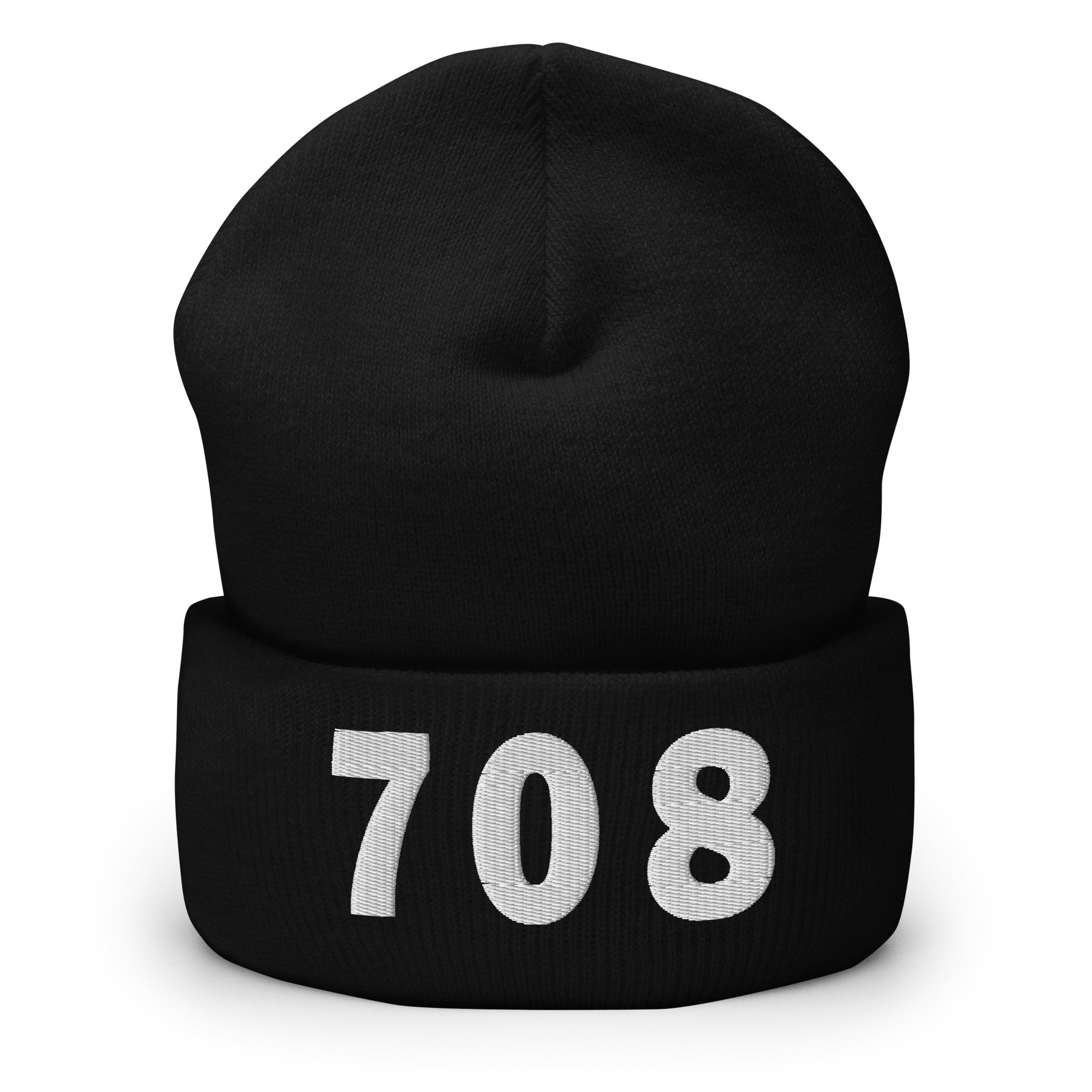 708 Area Code Cuffed Beanie